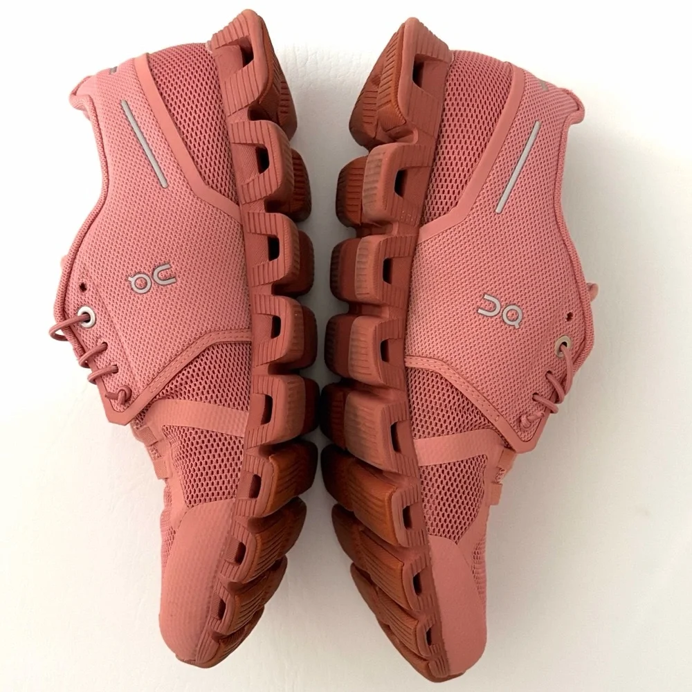 On Cloud 5 Women’s Running Shoes Sneakers Monochrome Rose Speed Laces size 9 - Picture 5 of 15